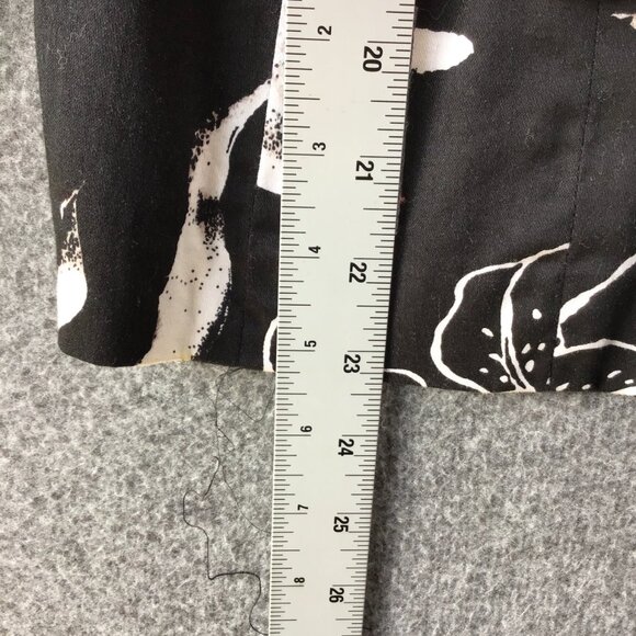 Larry Levine Black White Floral Blazer Suit Jacket Sz 8 - Picture 3 of 8